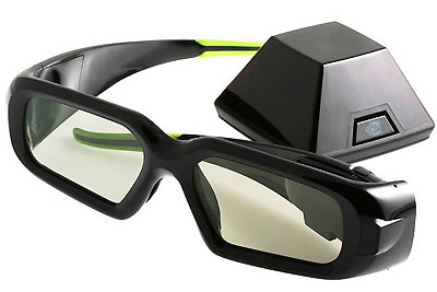 Беспроводные очки GeForce 3D Vision, обеспечивающие трехмерность изображения