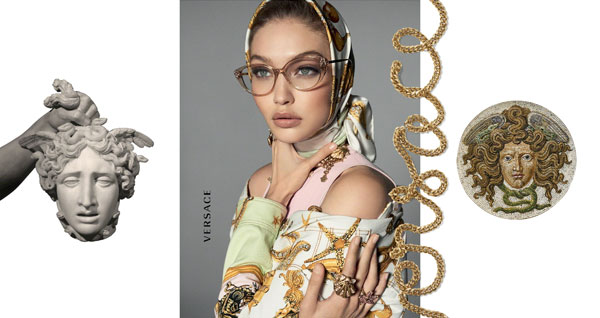 В новых очках Tribute возрождаются легендарные образы дома Versace