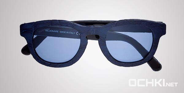Марка Billionaire представила очки, декорированные крокодиловой кожей 2