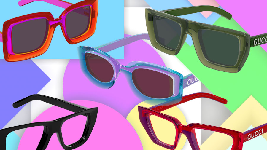 Gucci представляет элегантные геометрические модели очков из ацетата целлюлозы