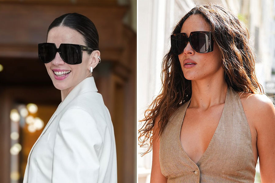 Хейли Этвелл и Адриа Архона: искусство носить очки Max Mara с изяществом